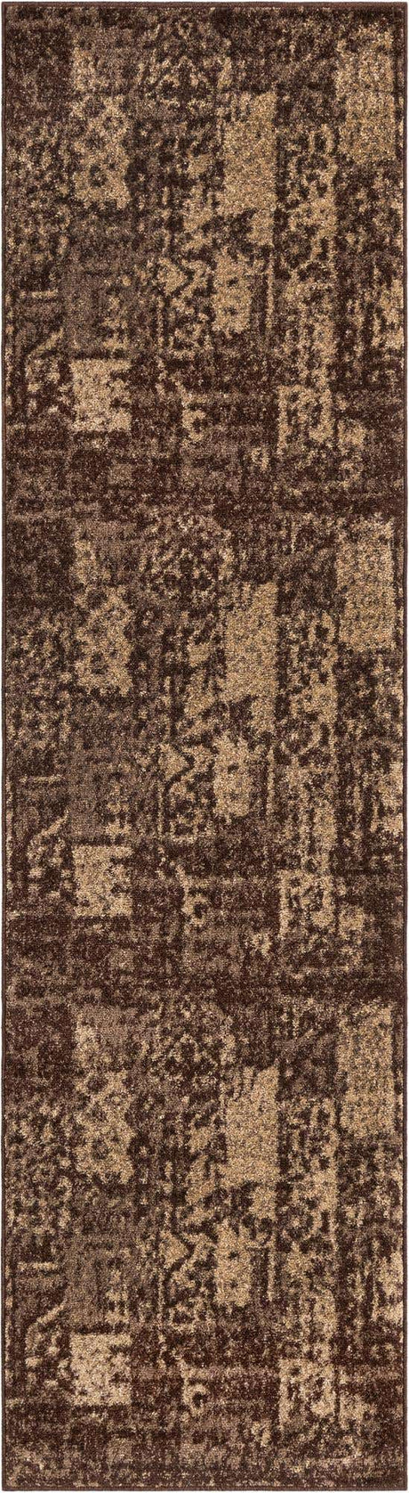 Brown 2' 7 x 10' Autumn Runner Area Rug 100% Polypropylene Durable Jute Backing Living Dining Room Bedroom Office Modern Decor Carpet for Sale at Rug Engine