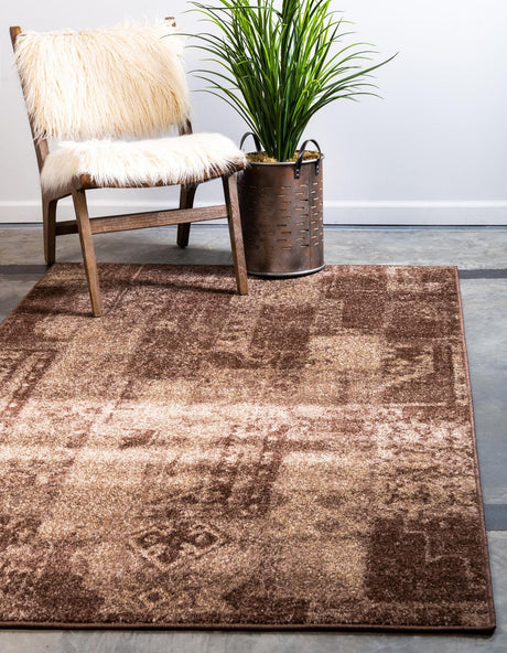Brown 5' 3 x 8' Autumn Rectangle Area Rug 100% Polypropylene Durable Jute Backing Living Dining Room Bedroom Office Modern Decor Carpet for Sale at Rug Engine