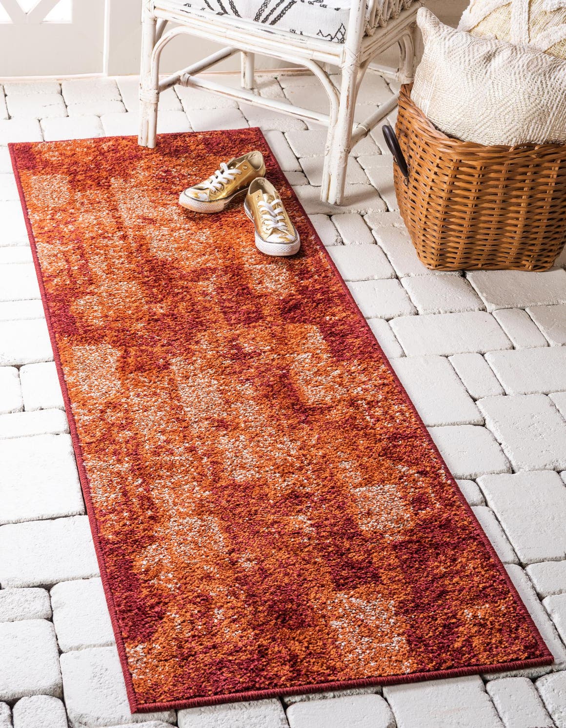 Terracotta 2' 7 x 10' Autumn Runner Area Rug 100% Polypropylene Durable Jute Backing Living Dining Room Bedroom Office Modern Decor Carpet for Sale at Rug Engine