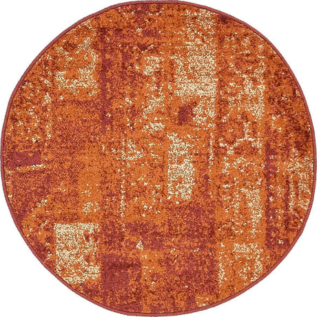 Terracotta 3' 1 x 3' 1 Autumn Round Area Rug 100% Polypropylene Durable Jute Backing Living Dining Room Bedroom Office Modern Decor Carpet for Sale at Rug Engine