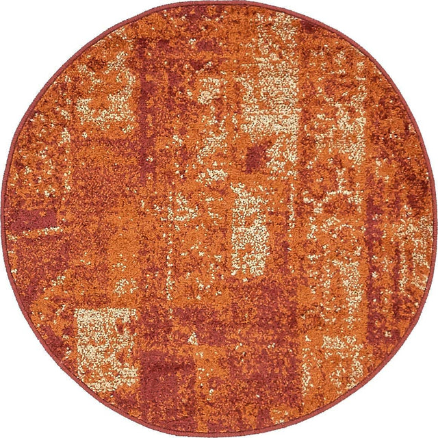 Terracotta 3' 1 x 3' 1 Autumn Round Area Rug 100% Polypropylene Durable Jute Backing Living Dining Room Bedroom Office Modern Decor Carpet for Sale at Rug Engine