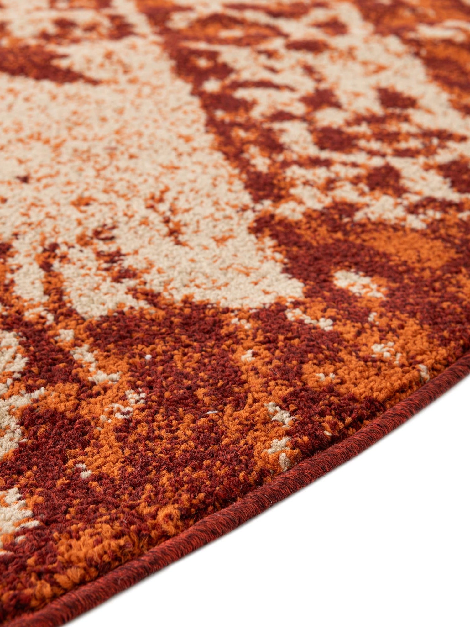 Terracotta 7' 10 x 7' 10 Autumn Round Area Rug 100% Polypropylene Durable Jute Backing Living Dining Room Bedroom Office Modern Decor Carpet for Sale at Rug Engine