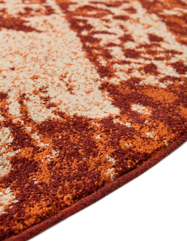 Terracotta 7' 10 x 7' 10 Autumn Round Area Rug 100% Polypropylene Durable Jute Backing Living Dining Room Bedroom Office Modern Decor Carpet for Sale at Rug Engine