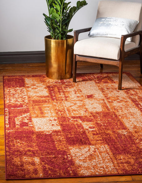 Terracotta 9' x 12' Autumn Rectangle Area Rug 100% Polypropylene Durable Jute Backing Living Dining Room Bedroom Office Modern Decor Carpet for Sale at Rug Engine