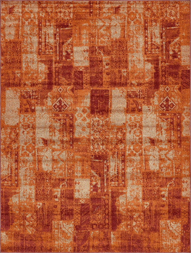 Terracotta 9' x 12' Autumn Rectangle Area Rug 100% Polypropylene Durable Jute Backing Living Dining Room Bedroom Office Modern Decor Carpet for Sale at Rug Engine