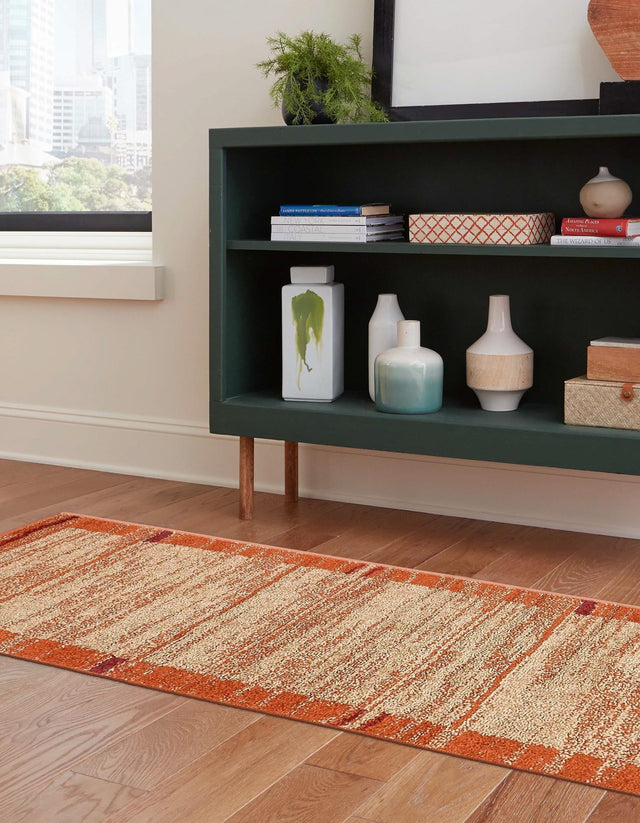 Beige 2' x 6' 1 Autumn Runner Area Rug 100% Polypropylene Durable Jute Backing Living Dining Room Bedroom Office Modern Decor Carpet for Sale at Rug Engine