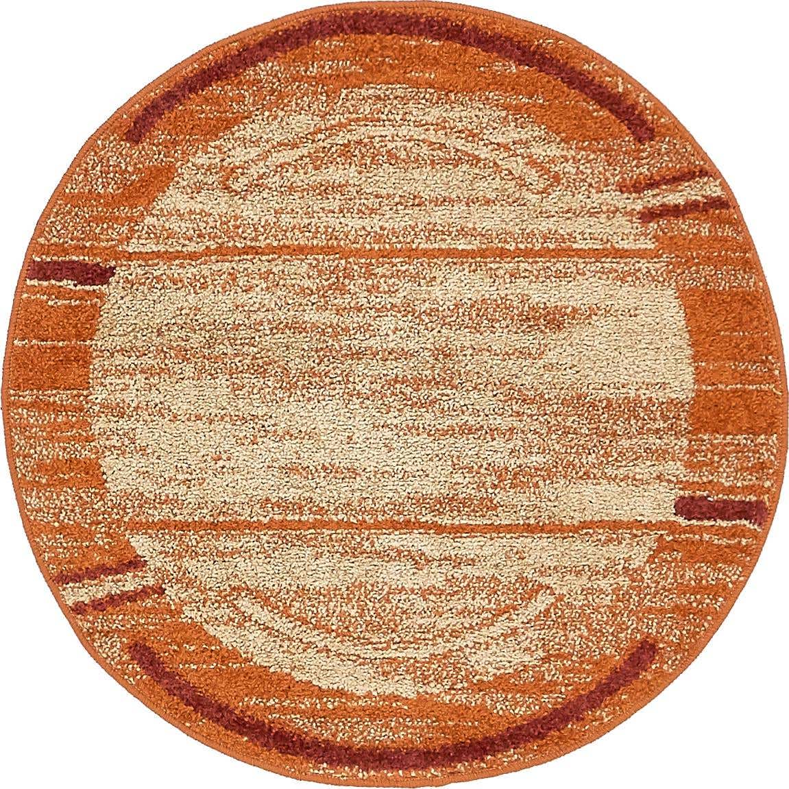 Beige 3' 1 x 3' 1 Autumn Round Area Rug 100% Polypropylene Durable Jute Backing Living Dining Room Bedroom Office Modern Decor Carpet for Sale at Rug Engine