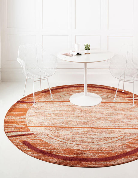 Beige 7' 10 x 7' 10 Autumn Round Area Rug 100% Polypropylene Durable Jute Backing Living Dining Room Bedroom Office Modern Decor Carpet for Sale at Rug Engine