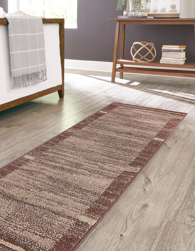 Brown 2' x 6' 1 Autumn Runner Area Rug 100% Polypropylene Durable Jute Backing Living Dining Room Bedroom Office Modern Decor Carpet for Sale at Rug Engine