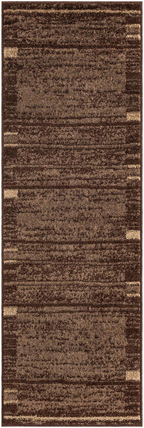Brown 2' x 6' 1 Autumn Runner Area Rug 100% Polypropylene Durable Jute Backing Living Dining Room Bedroom Office Modern Decor Carpet for Sale at Rug Engine