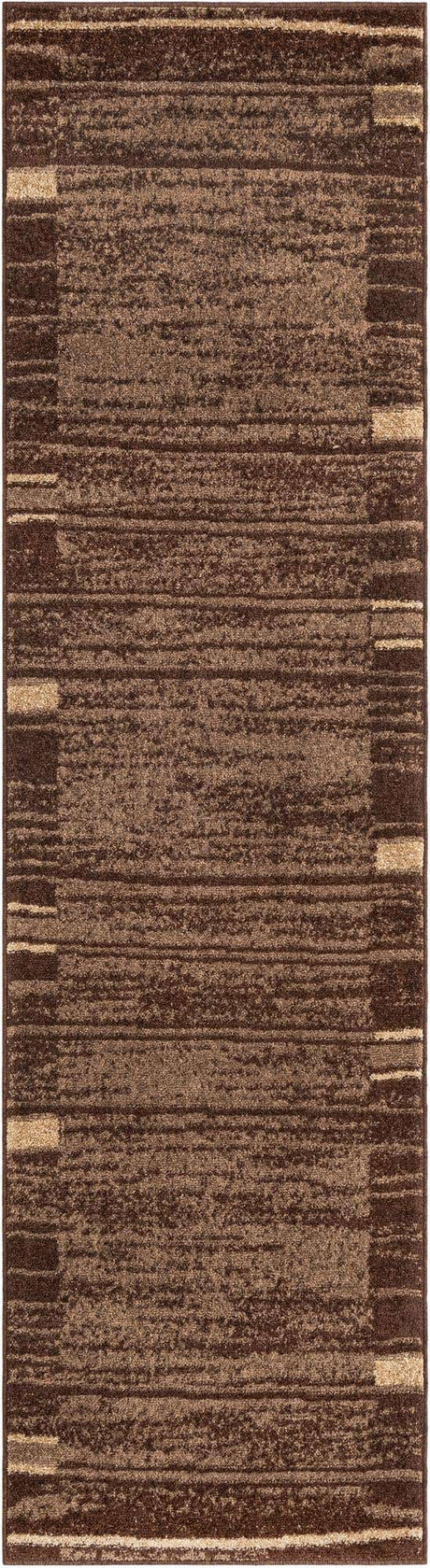 Brown 2' 7 x 10' Autumn Runner Area Rug 100% Polypropylene Durable Jute Backing Living Dining Room Bedroom Office Modern Decor Carpet for Sale at Rug Engine
