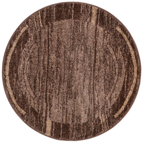 Brown 3' 1 x 3' 1 Autumn Round Area Rug 100% Polypropylene Durable Jute Backing Living Dining Room Bedroom Office Modern Decor Carpet for Sale at Rug Engine