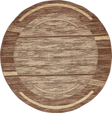 Brown 7' 10 x 7' 10 Autumn Round Area Rug 100% Polypropylene Durable Jute Backing Living Dining Room Bedroom Office Modern Decor Carpet for Sale at Rug Engine
