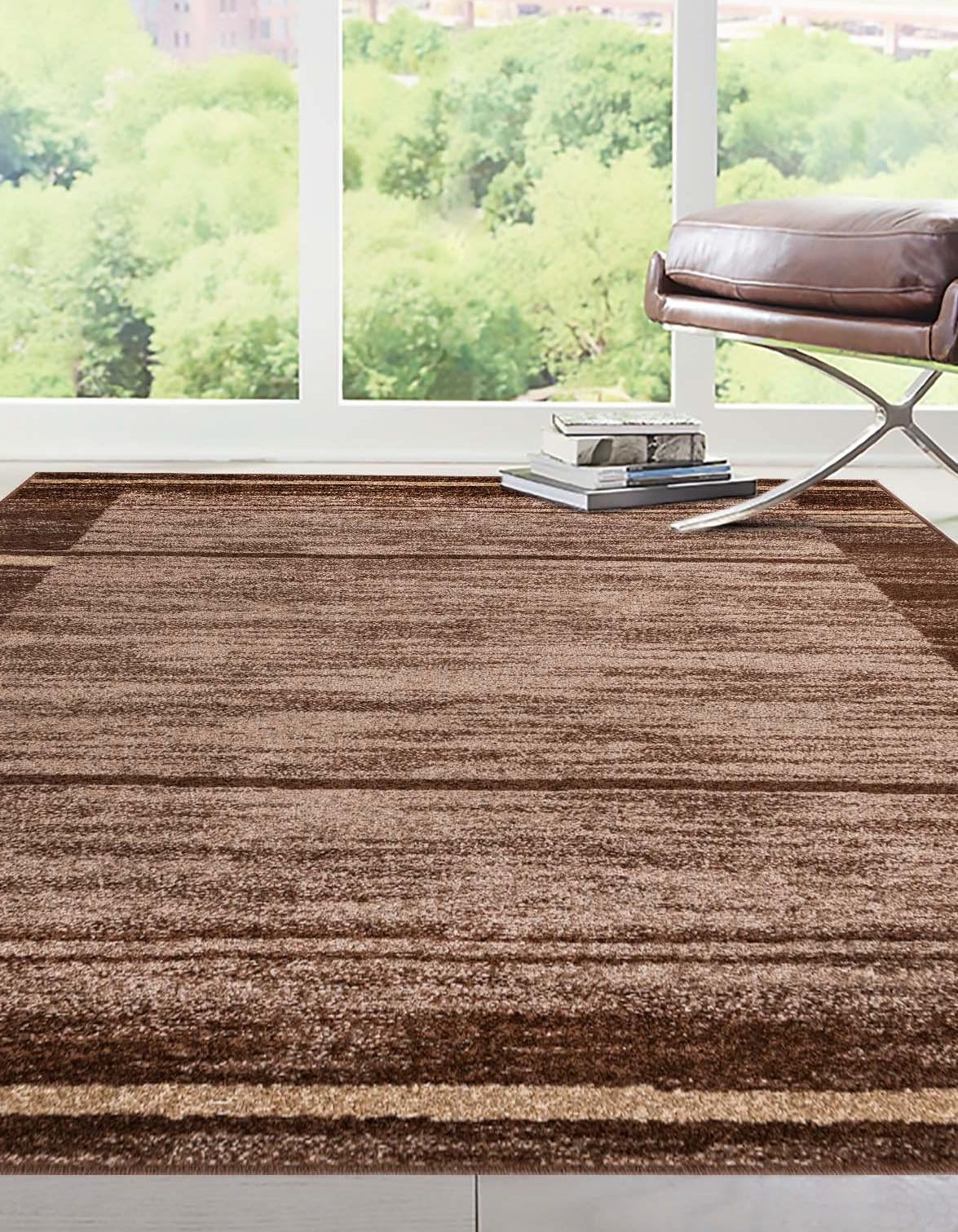 Brown 9' x 12' Autumn Rectangle Area Rug 100% Polypropylene Durable Jute Backing Living Dining Room Bedroom Office Modern Decor Carpet for Sale at Rug Engine