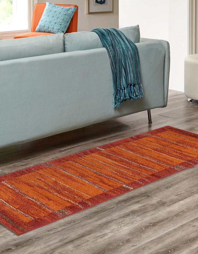 Terracotta 2' 7 x 12' Autumn Runner Area Rug 100% Polypropylene Durable Jute Backing Living Dining Room Bedroom Office Modern Decor Carpet for Sale at Rug Engine