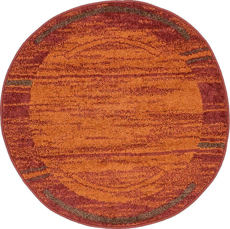 Terracotta 3' 1 x 3' 1 Autumn Round Area Rug 100% Polypropylene Durable Jute Backing Living Dining Room Bedroom Office Modern Decor Carpet for Sale at Rug Engine