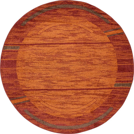 Terracotta 7' 10 x 7' 10 Autumn Round Area Rug 100% Polypropylene Durable Jute Backing Living Dining Room Bedroom Office Modern Decor Carpet for Sale at Rug Engine