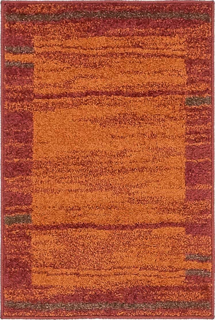 Terracotta 2' x 3' 1 Autumn Rectangle Area Rug 100% Polypropylene Durable Jute Backing Living Dining Room Bedroom Office Modern Decor Carpet for Sale at Rug Engine