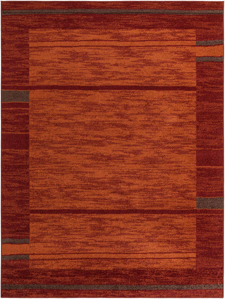 Terracotta 9' x 12' Autumn Rectangle Area Rug 100% Polypropylene Durable Jute Backing Living Dining Room Bedroom Office Modern Decor Carpet for Sale at Rug Engine