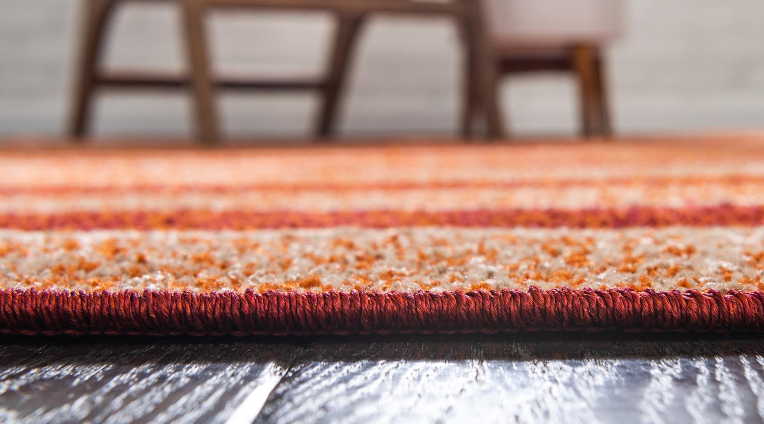 Rust Red 2' x 6' 1 Autumn Runner Area Rug 100% Polypropylene Durable Jute Backing Living Dining Room Bedroom Office Modern Decor Carpet for Sale at Rug Engine