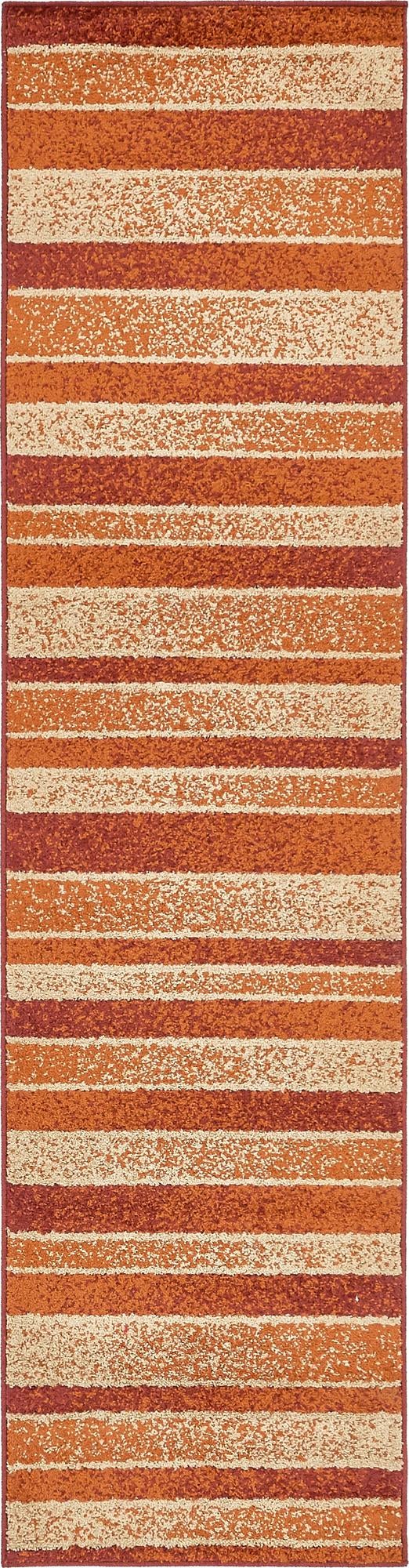 Rust Red 2' 7 x 10' Autumn Runner Area Rug 100% Polypropylene Durable Jute Backing Living Dining Room Bedroom Office Modern Decor Carpet for Sale at Rug Engine