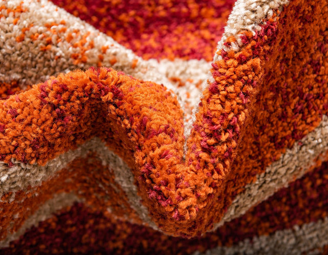 Rust Red 8' x 8' Autumn Round Area Rug 100% Polypropylene Durable Jute Backing Living Dining Room Bedroom Office Modern Decor Carpet for Sale at Rug Engine