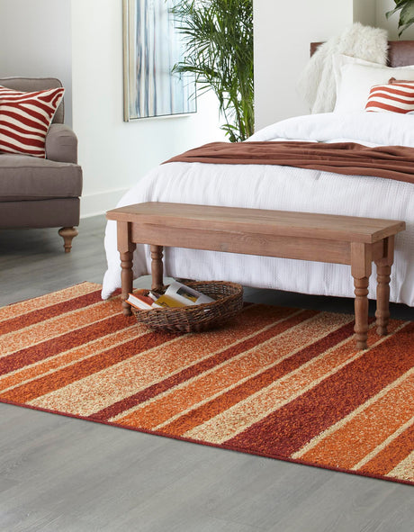 Rust Red 5' 1 x 8' Autumn Rectangle Area Rug 100% Polypropylene Durable Jute Backing Living Dining Room Bedroom Office Modern Decor Carpet for Sale at Rug Engine