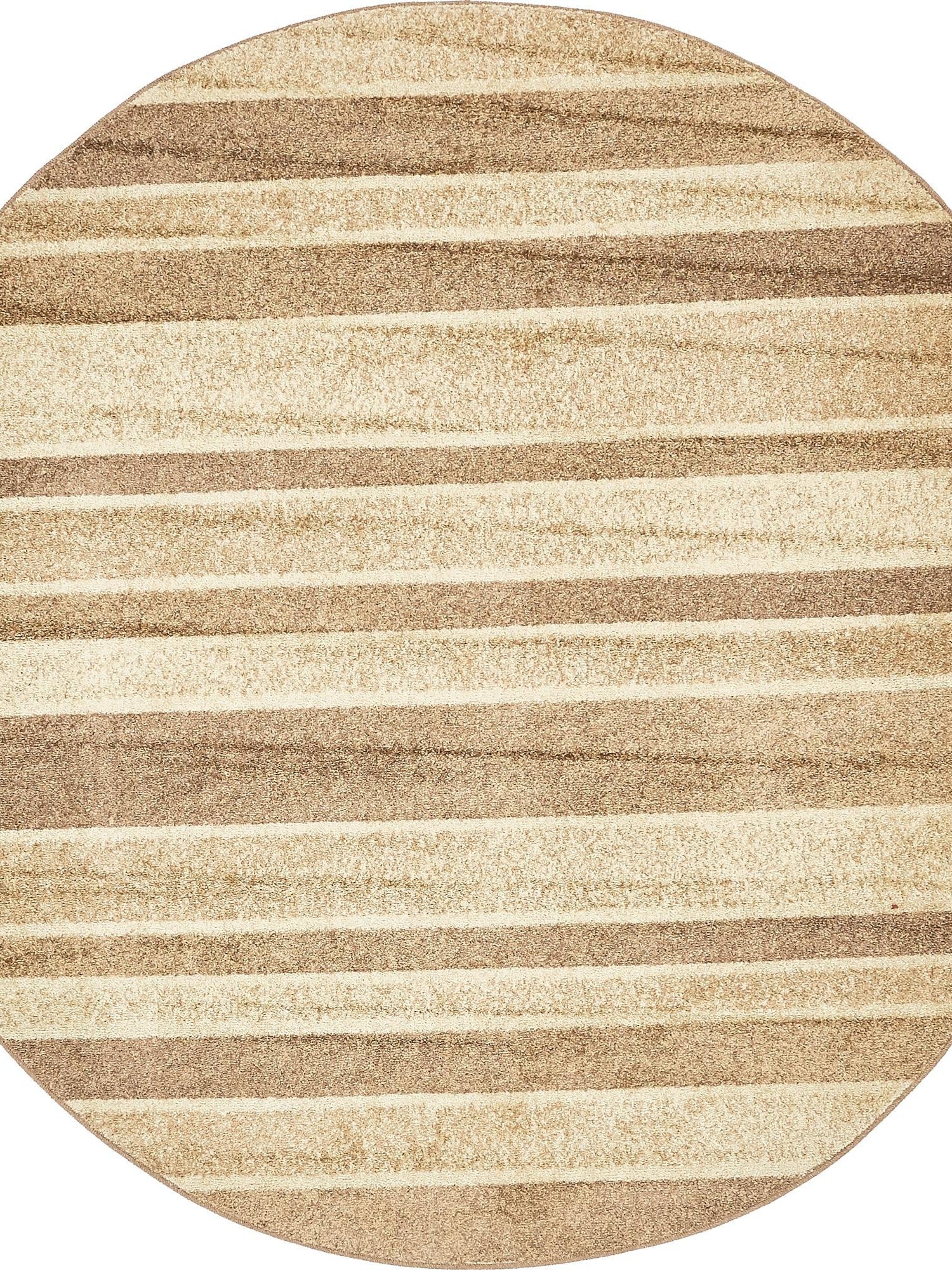 Beige 8' x 8' Autumn Round Area Rug 100% Polypropylene Durable Jute Backing Living Dining Room Bedroom Office Modern Decor Carpet for Sale at Rug Engine