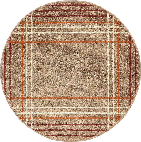 Light Brown 3' 1 x 3' 1 Autumn Round Area Rug 100% Polypropylene Durable Jute Backing Living Dining Room Bedroom Office Modern Decor Carpet for Sale at Rug Engine