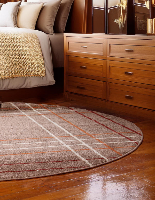 Light Brown 3' 1 x 3' 1 Autumn Round Area Rug 100% Polypropylene Durable Jute Backing Living Dining Room Bedroom Office Modern Decor Carpet for Sale at Rug Engine