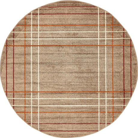 Light Brown 7' 10 x 7' 10 Autumn Round Area Rug 100% Polypropylene Durable Jute Backing Living Dining Room Bedroom Office Modern Decor Carpet for Sale at Rug Engine