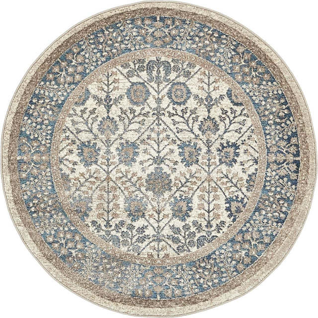 Cream 4' 1 x 4' 1 Salzburg Round Area Rug