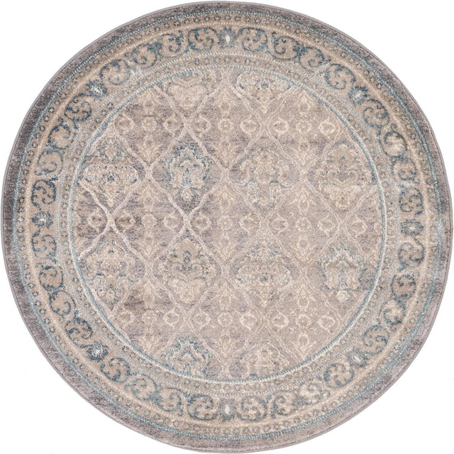 Gray 4' 1 x 4' 1 Salzburg Round Area Rug