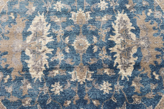 Light Blue 4' 1 x 4' 1 Salzburg Round Area Rug
