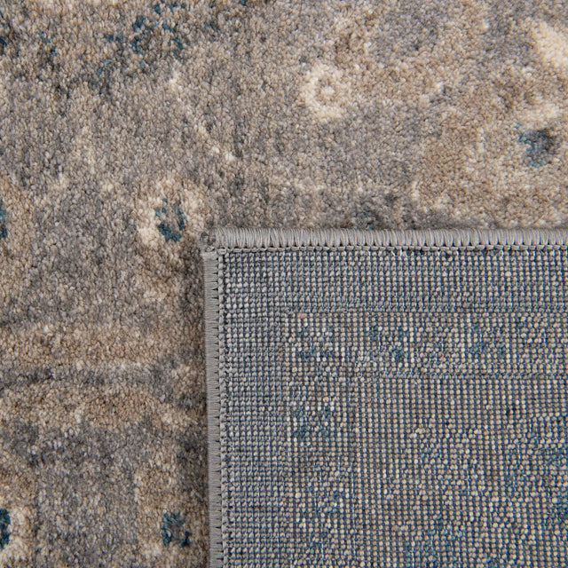 Gray 4' x 4' Salzburg Square Area Rug Stain Resistant Easy Clean Traditional Classic Design Durable Carpet for Affordable Interior Home Decorating for Sale at Rug Engine