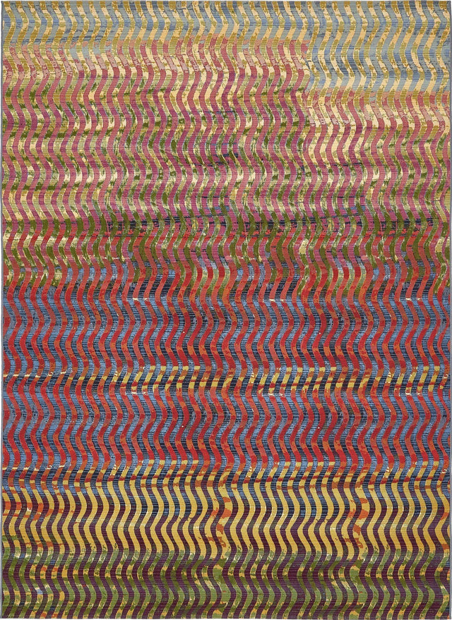 Multicolor 8' x 11' 4 Outdoor Modern Rectangle Area Rug Weather Resistant for Patio, Deck, Terrace, Balcony, Porch 100% Polypropylene Modern Outside Carpet for Sale at Rug Engine