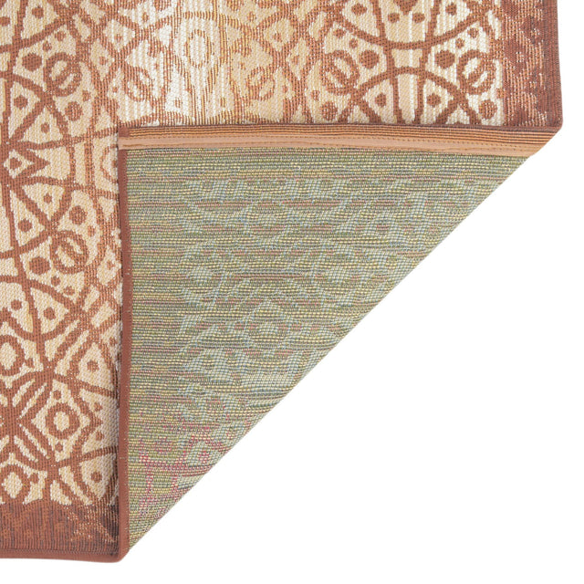 Beige and Terracotta 10' x 12' 2 Outdoor Trellis Rectangle Area Rug Weather Resistant for Patio, Deck, Terrace, Balcony, Porch Geometric Design Water Safe Outside Carpet for Sale at Rug Engine
