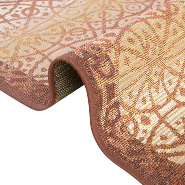 Beige and Terracotta 10' x 12' 2 Outdoor Trellis Rectangle Area Rug Weather Resistant for Patio, Deck, Terrace, Balcony, Porch Geometric Design Water Safe Outside Carpet for Sale at Rug Engine
