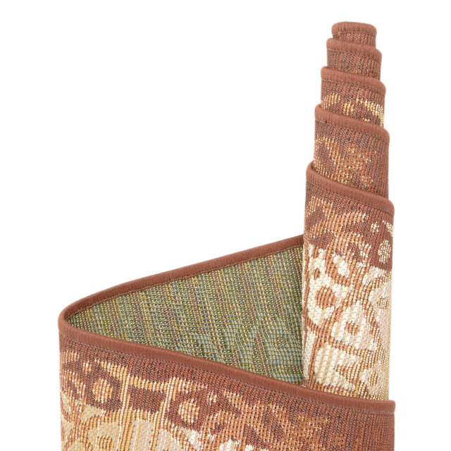 Beige and Terracotta 10' x 12' 2 Outdoor Trellis Rectangle Area Rug Weather Resistant for Patio, Deck, Terrace, Balcony, Porch Geometric Design Water Safe Outside Carpet for Sale at Rug Engine