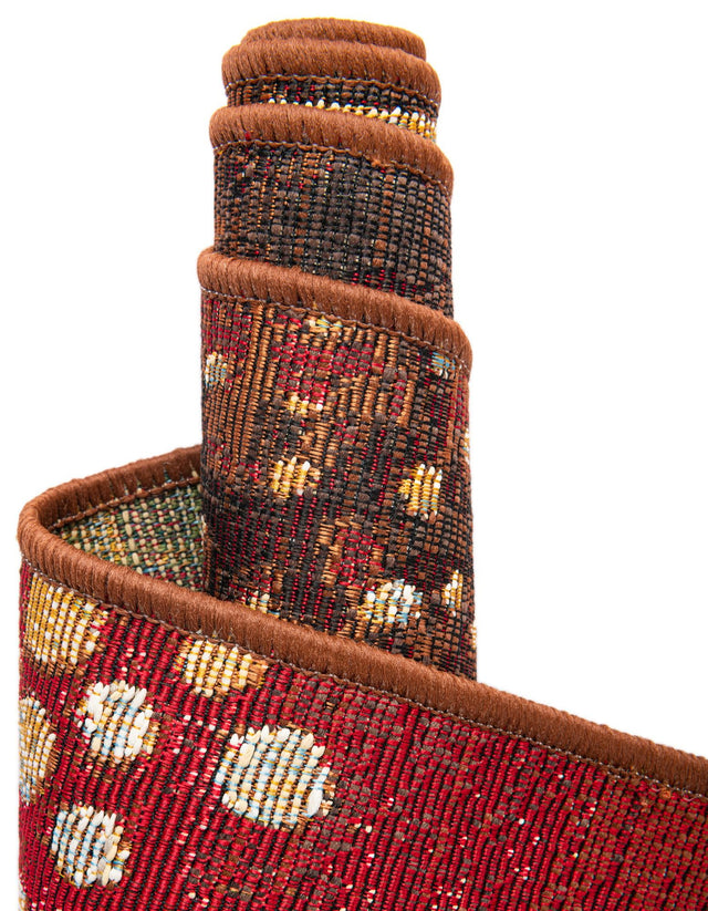 Multicolor 6' 1 x 6' 1 Outdoor Modern Square Area Rug Weather Resistant for Patio, Deck, Terrace, Balcony, Porch 100% Polypropylene Modern Outside Carpet for Sale at Rug Engine