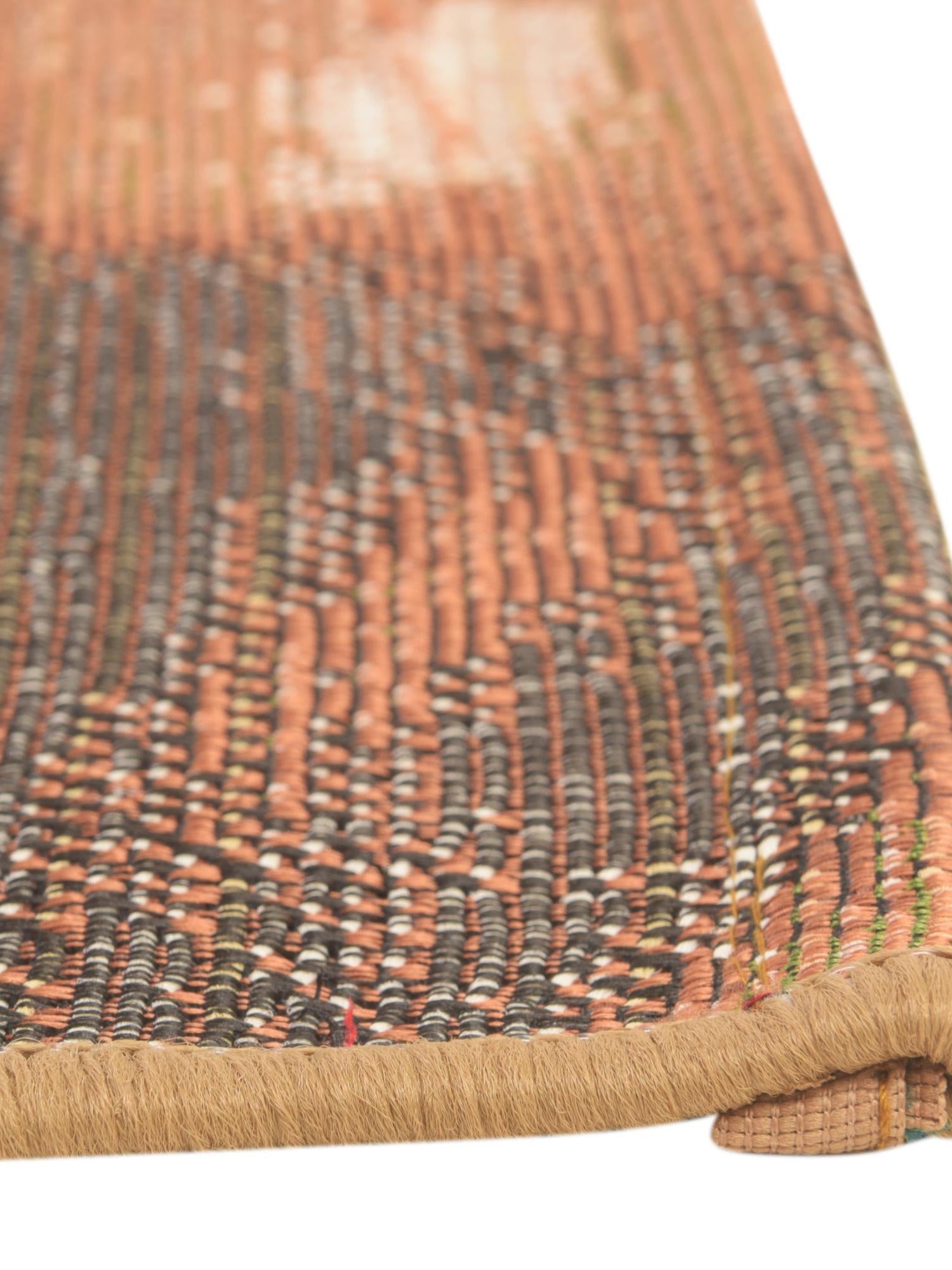Brown 8' x 11' 4 Outdoor Modern Rectangle Area Rug Weather Resistant for Patio, Deck, Terrace, Balcony, Porch