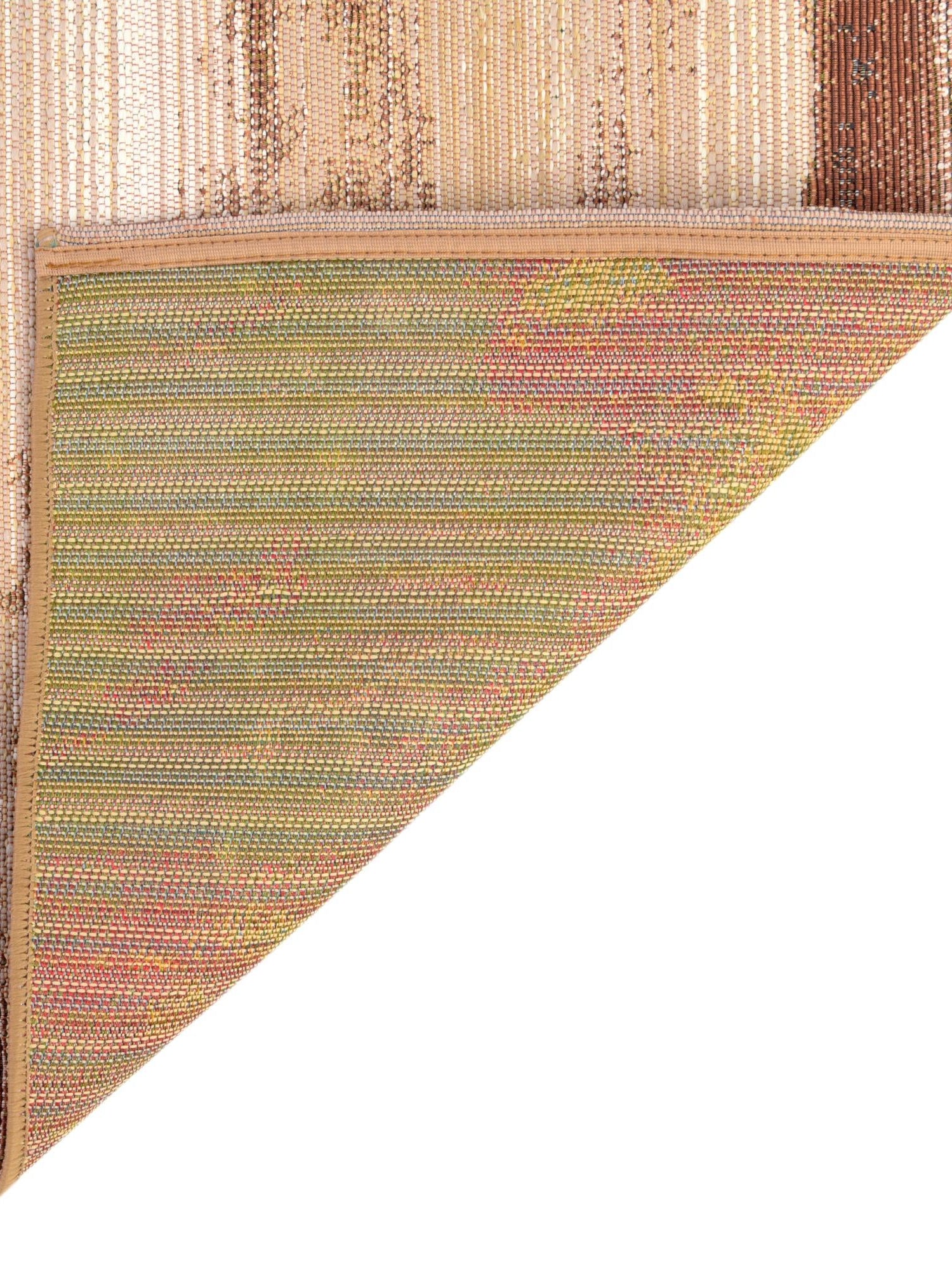Brown 8' x 11' 4 Outdoor Modern Rectangle Area Rug Weather Resistant for Patio, Deck, Terrace, Balcony, Porch