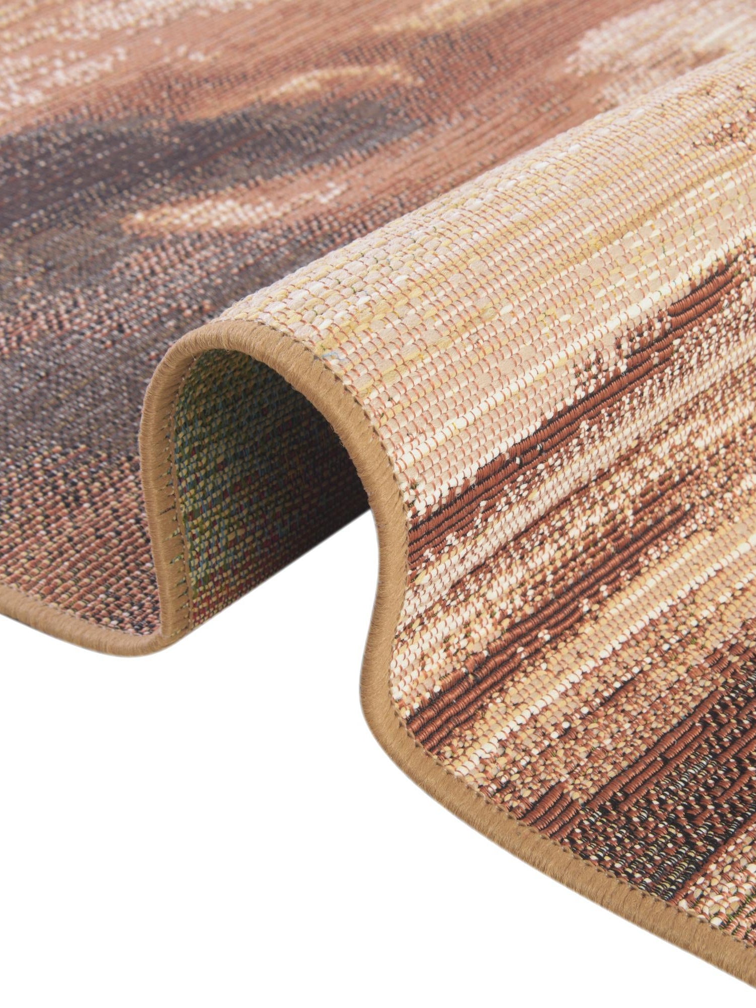 Brown 8' x 11' 4 Outdoor Modern Rectangle Area Rug Weather Resistant for Patio, Deck, Terrace, Balcony, Porch