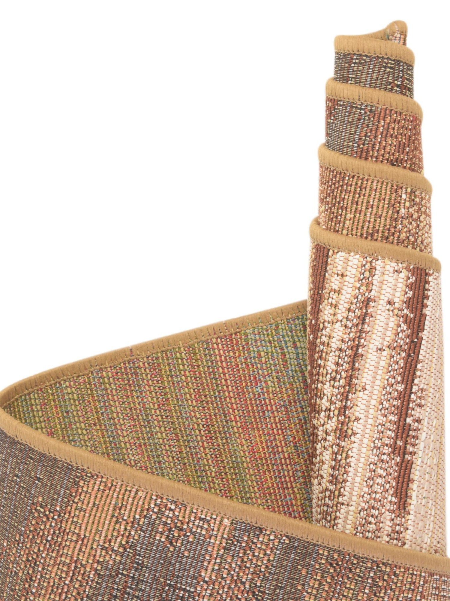 Brown 8' x 11' 4 Outdoor Modern Rectangle Area Rug Weather Resistant for Patio, Deck, Terrace, Balcony, Porch