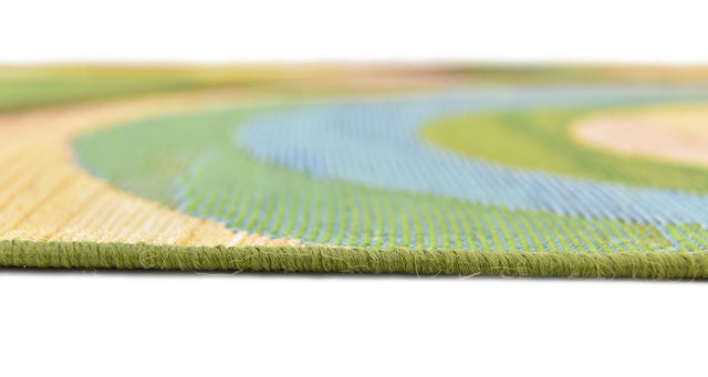 Beige 2' x 6' 1 Outdoor Modern Runner Area Rug Weather Resistant for Patio, Deck, Terrace, Balcony, Porch 100% Polypropylene Modern Outside Carpet for Sale at Rug Engine