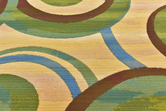Beige 5' 3 x 8' Outdoor Modern Rectangle Area Rug Weather Resistant for Patio, Deck, Terrace, Balcony, Porch 100% Polypropylene Modern Outside Carpet for Sale at Rug Engine