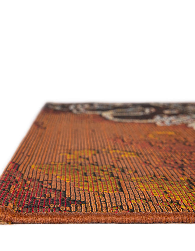 Rust Red 6' 1 x 6' 1 Outdoor Modern Square Area Rug Weather Resistant for Patio, Deck, Terrace, Balcony, Porch 100% Polypropylene Modern Outside Carpet for Sale at Rug Engine