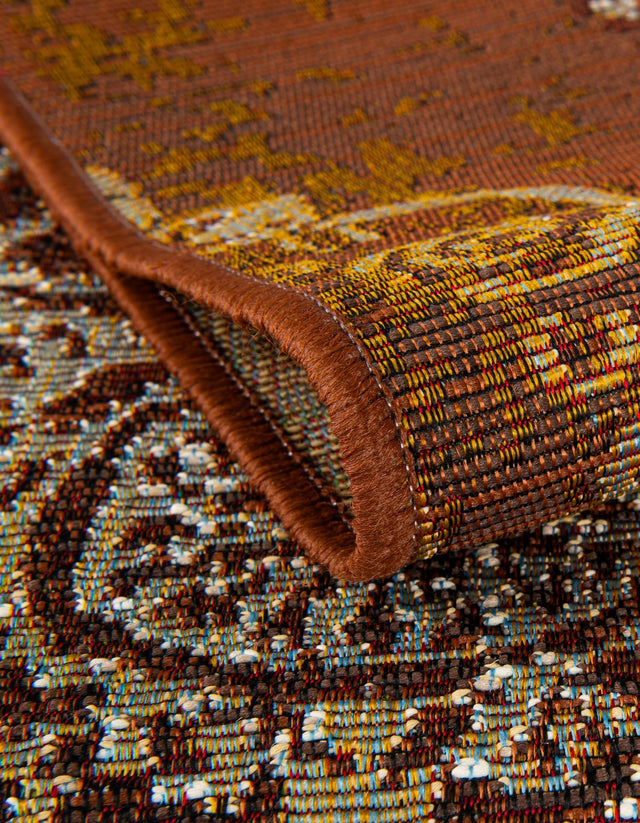 Rust Red 10' x 12' 2 Outdoor Modern Rectangle Area Rug Weather Resistant for Patio, Deck, Terrace, Balcony, Porch 100% Polypropylene Modern Outside Carpet for Sale at Rug Engine