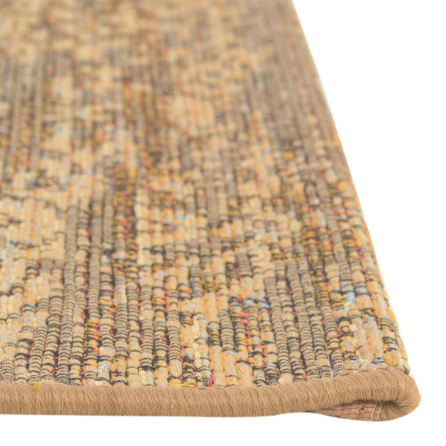 Beige 2' 7 x 5' 3 Outdoor Botanical Runner Area Rug Weather Resistant for Patio, Deck, Terrace, Balcony, Porch Polypropylene Garden Floral Tropical Carpet for Sale at Rug Engine