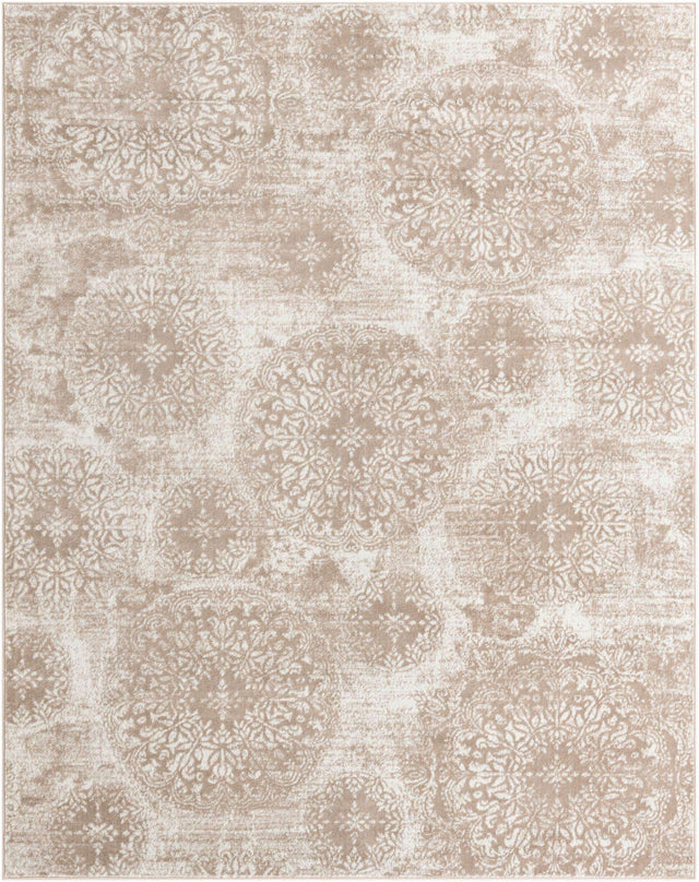 Beige 7' 10 x 10' Sofia Rectangle Area Rug Durable Easy Clean Stain Resistant Unique Carpet for Affordable Interior Home Design for Sale at Rug Engine